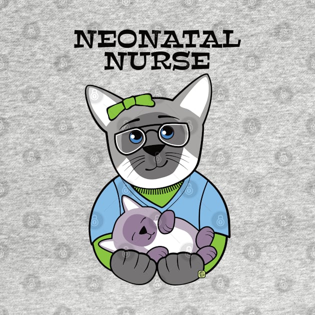 Neonatal Nurse Siamese Cat and Kitten by Sue Cervenka